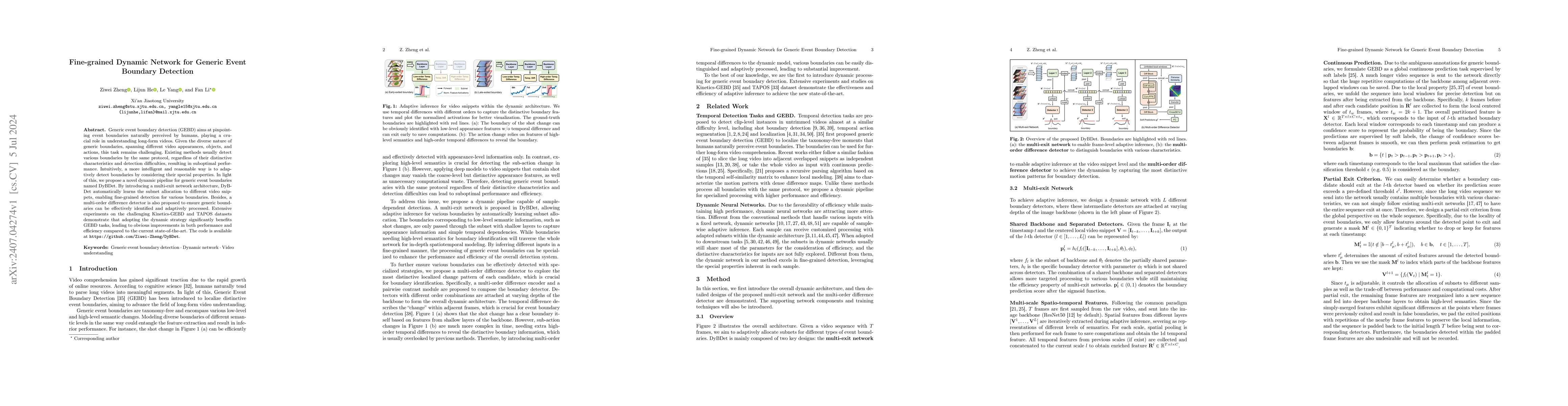 Thumbnail for Fine-grained Dynamic Network for Generic Event Boundary Detection