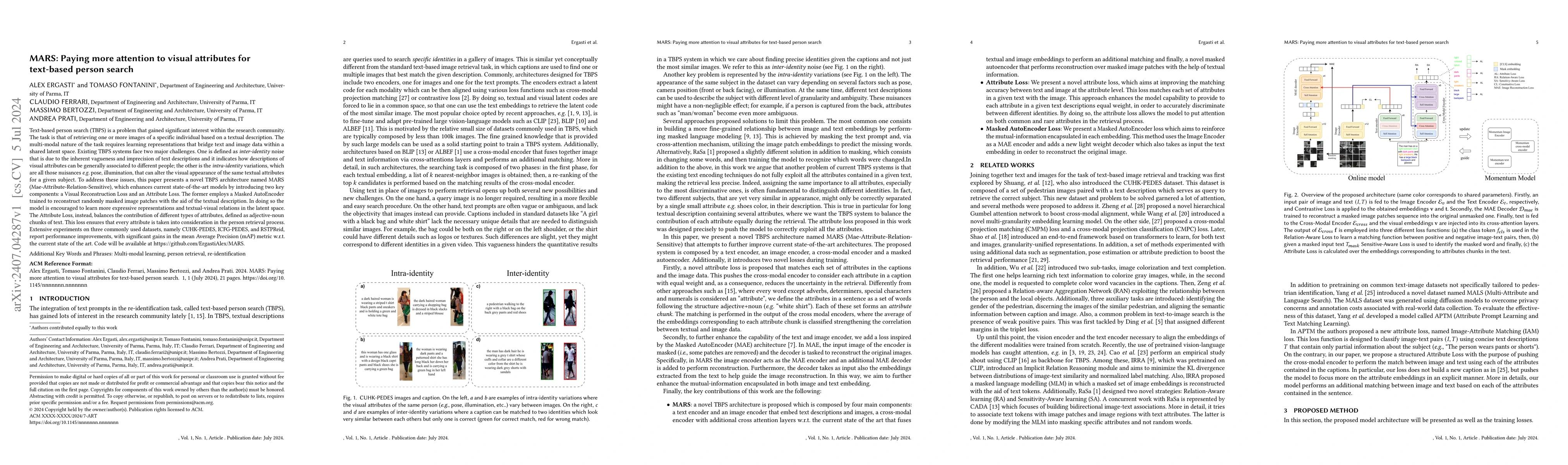 Thumbnail for MARS: Paying more attention to visual attributes for text-based person
  search