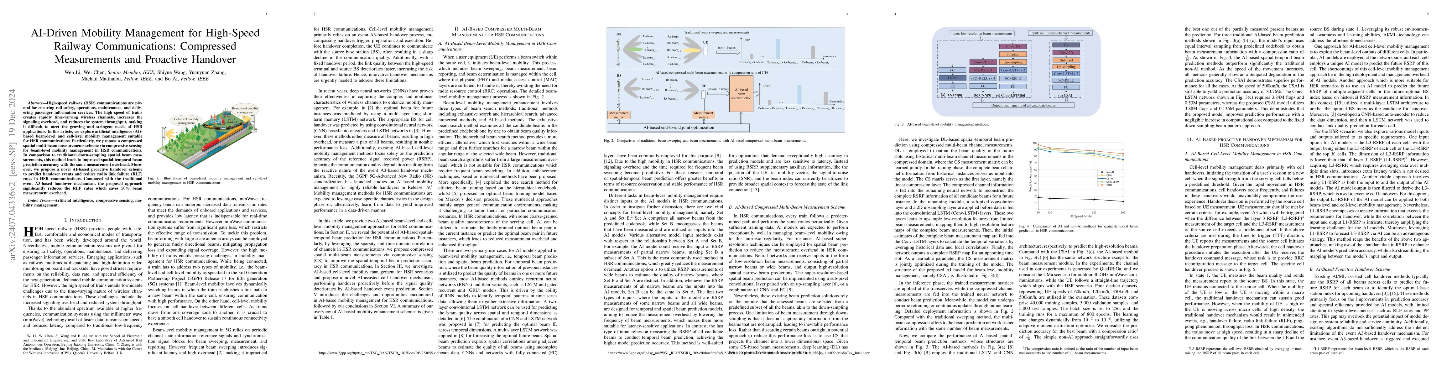 Thumbnail for AI-Based Beam-Level and Cell-Level Mobility Management for High Speed
  Railway Communications