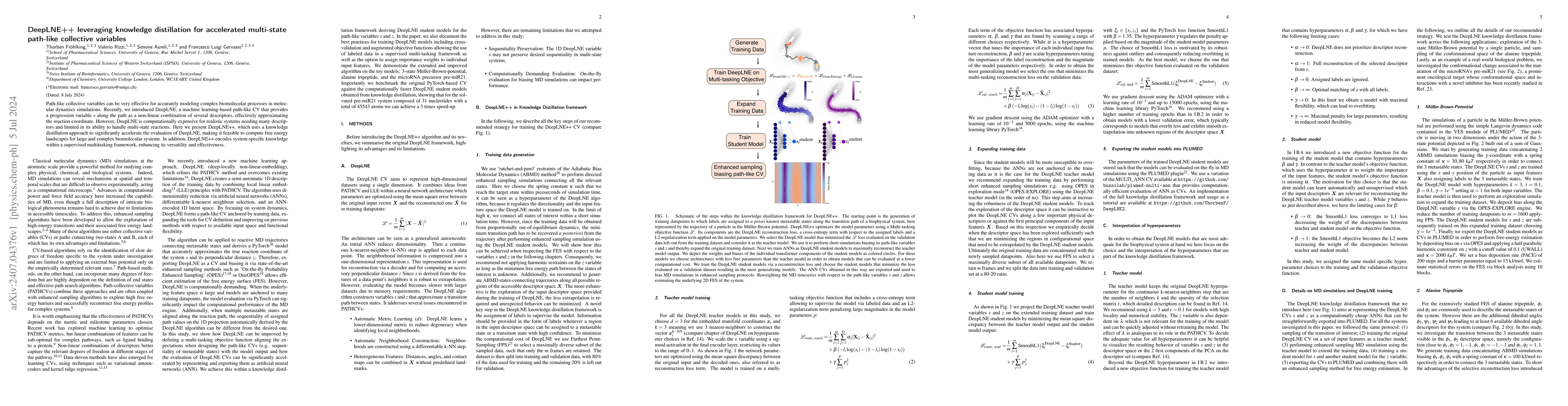 Thumbnail for DeepLNE++ leveraging knowledge distillation for accelerated multi-state
  path-like collective variables