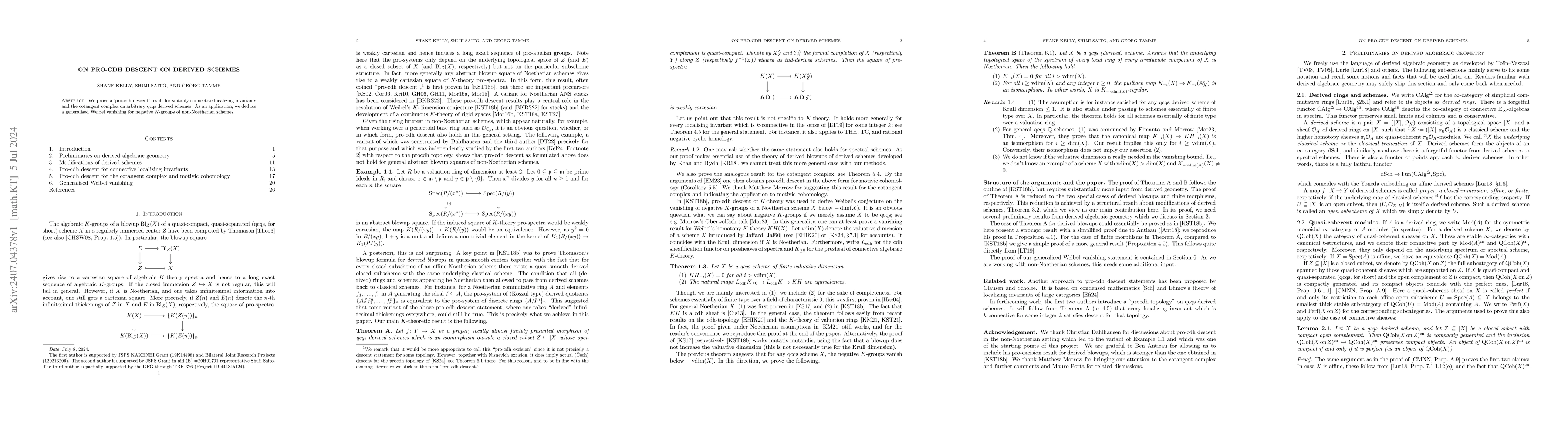 Thumbnail for On pro-cdh descent on derived schemes