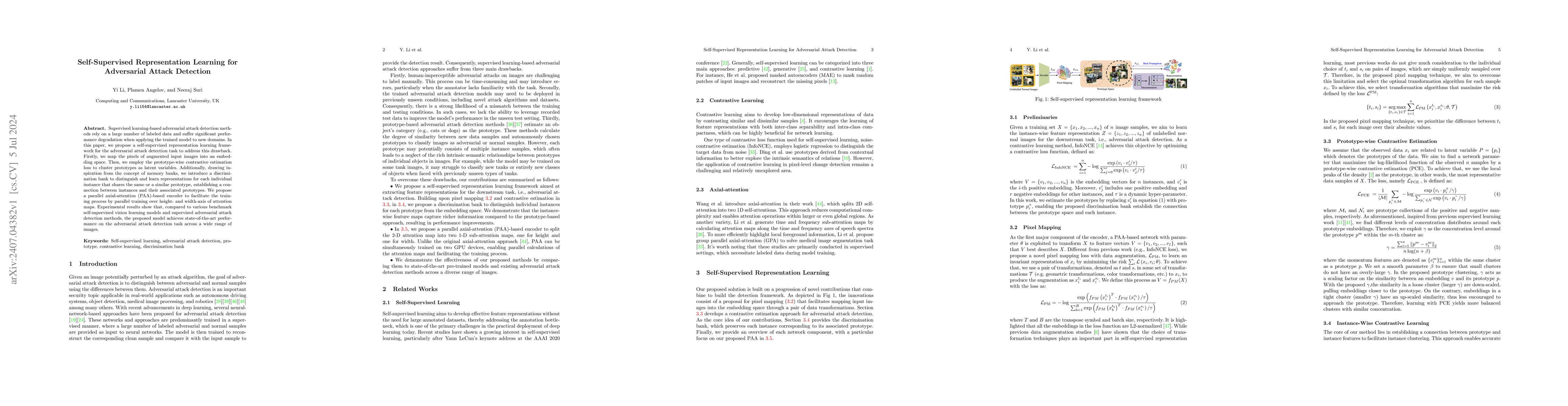 Thumbnail for Self-Supervised Representation Learning for Adversarial Attack Detection