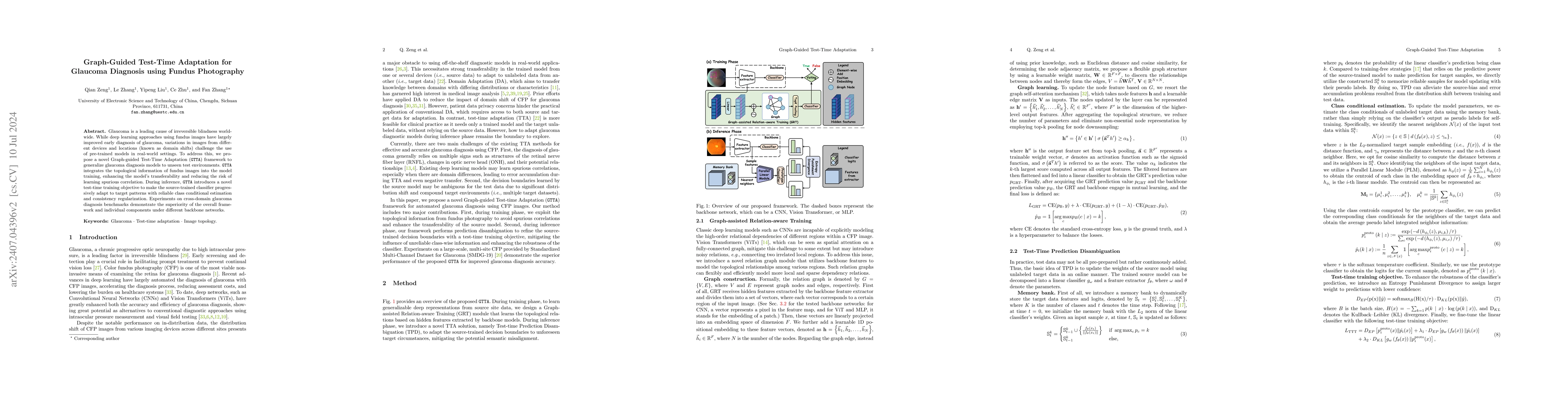 Thumbnail for Graph-Guided Test-Time Adaptation for Glaucoma Diagnosis using Fundus
  Photography