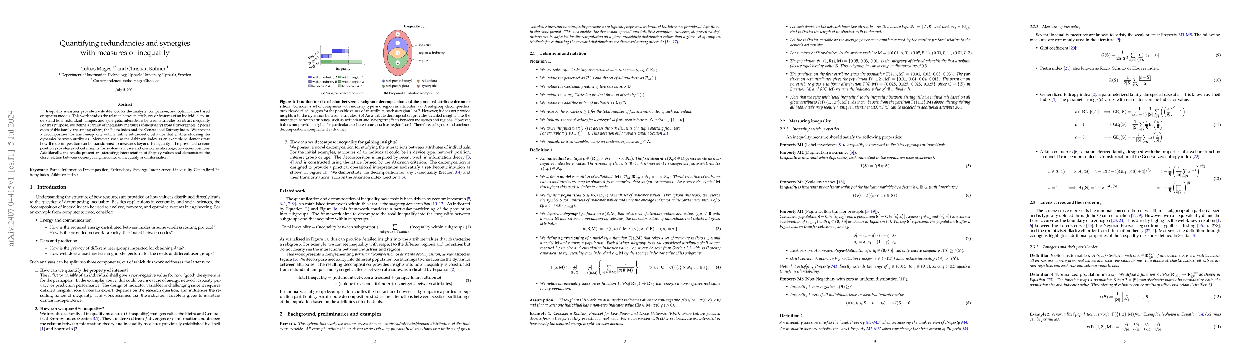 Thumbnail for Quantifying redundancies and synergies with measures of inequality