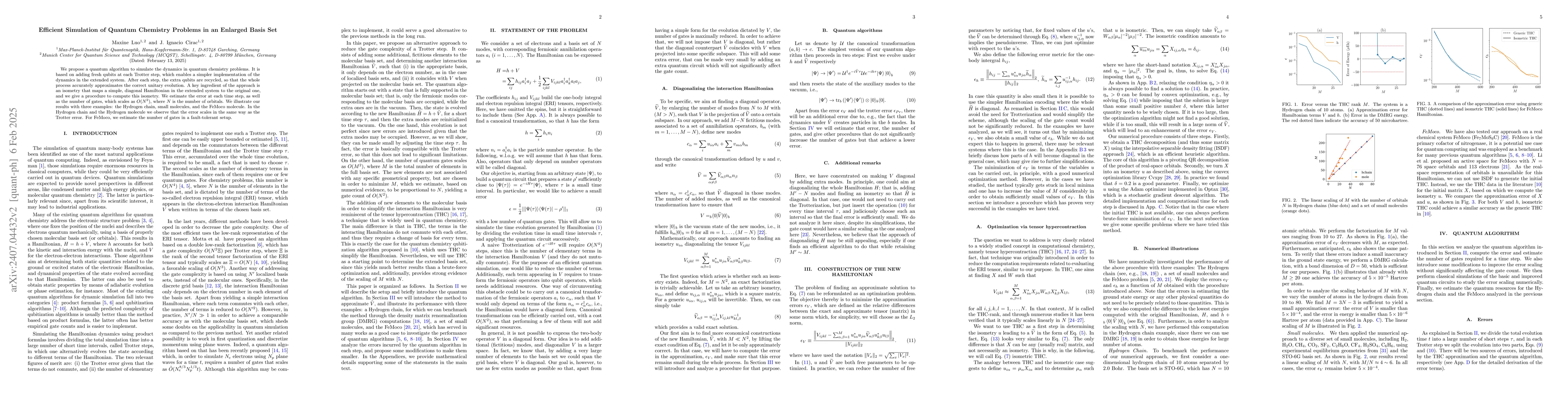 Thumbnail for Efficient simulation of quantum chemistry problems in an enlarged basis
  set