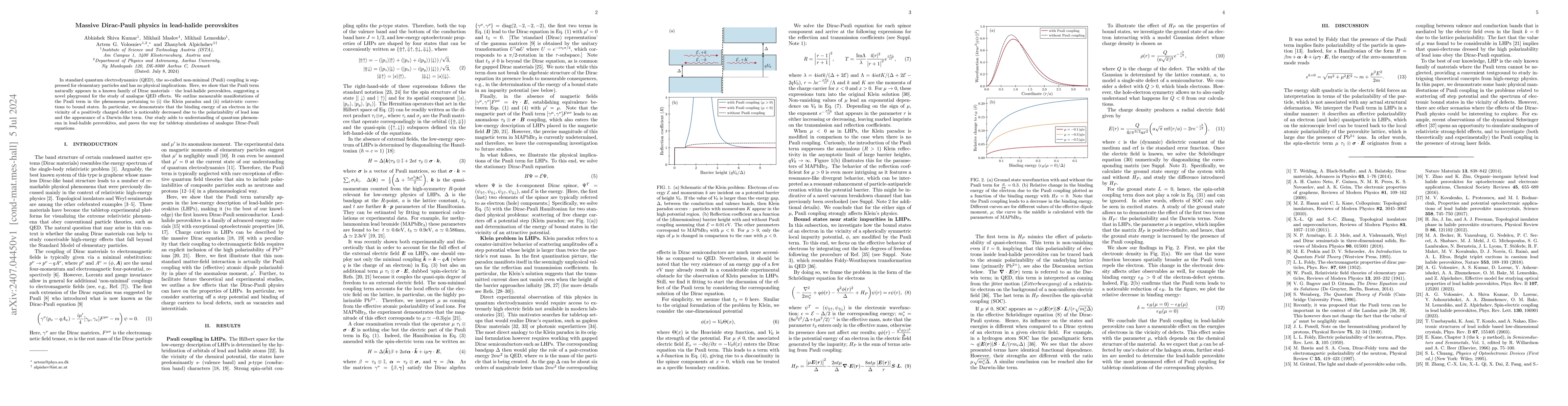 Thumbnail for Massive Dirac-Pauli physics in lead-halide perovskites