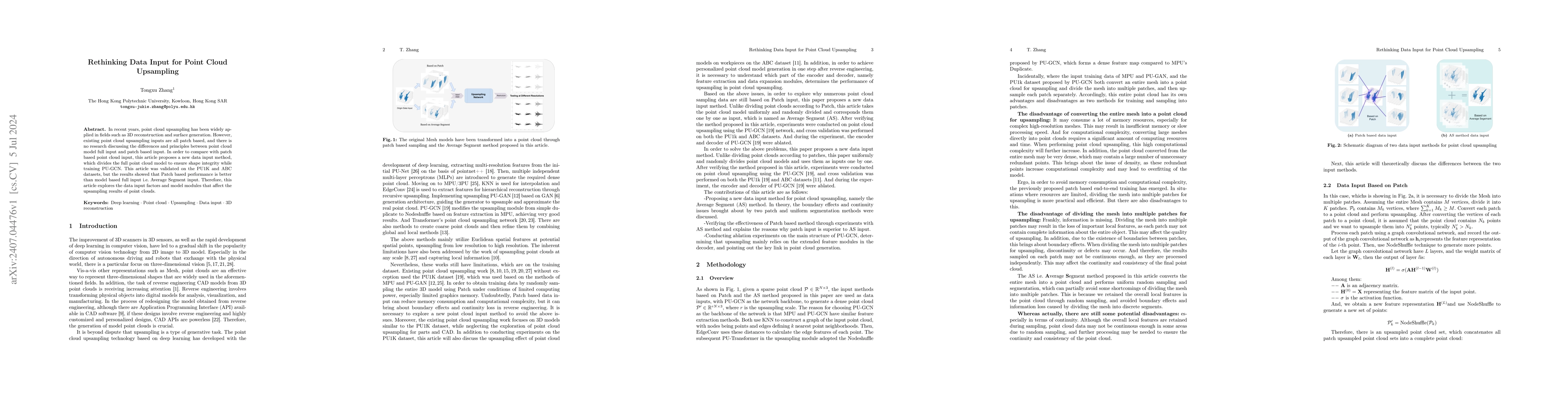 Thumbnail for Rethinking Data Input for Point Cloud Upsampling