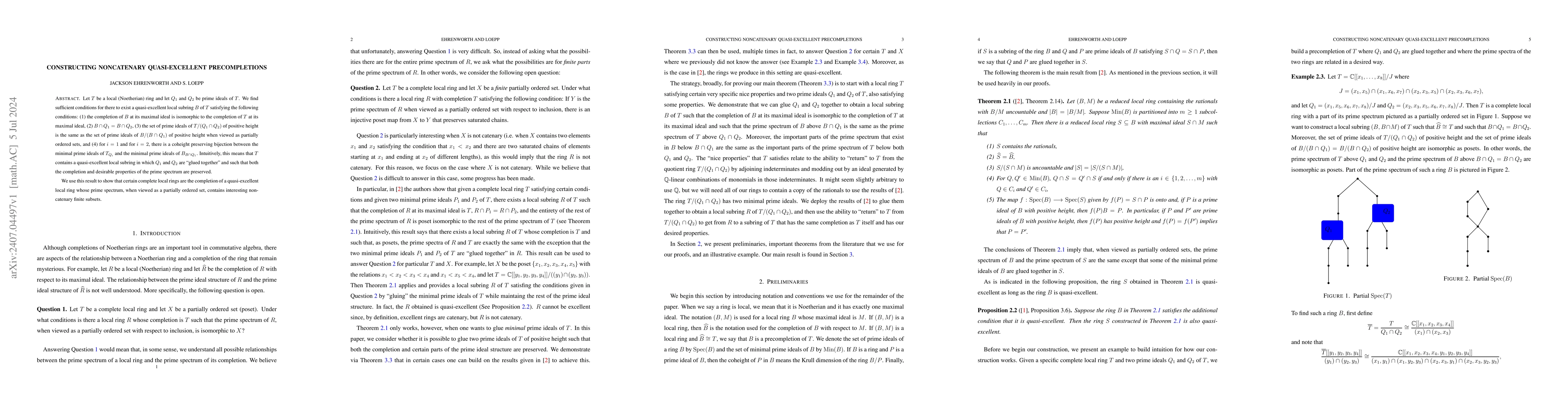 Thumbnail for Constructing Noncatenary Quasi-Excellent Precompletions