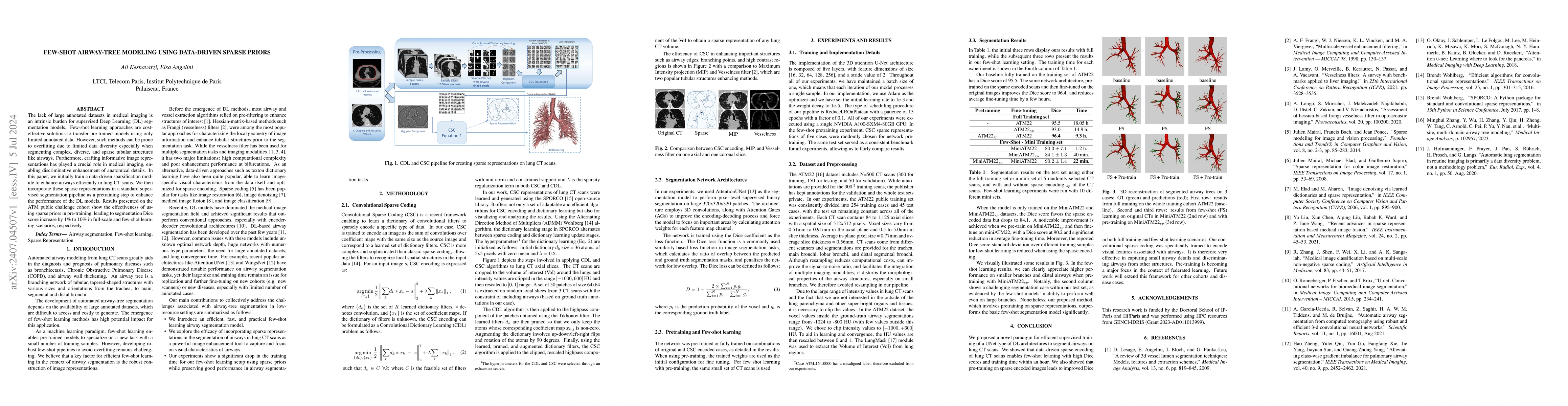 Thumbnail for Few-Shot Airway-Tree Modeling using Data-Driven Sparse Priors