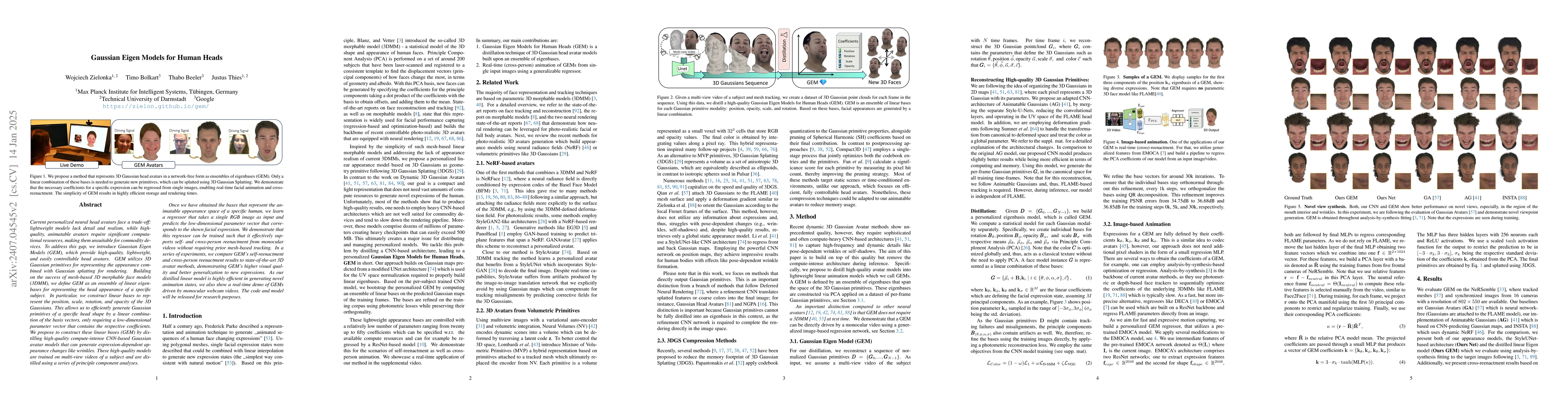 Thumbnail for Gaussian Eigen Models for Human Heads
