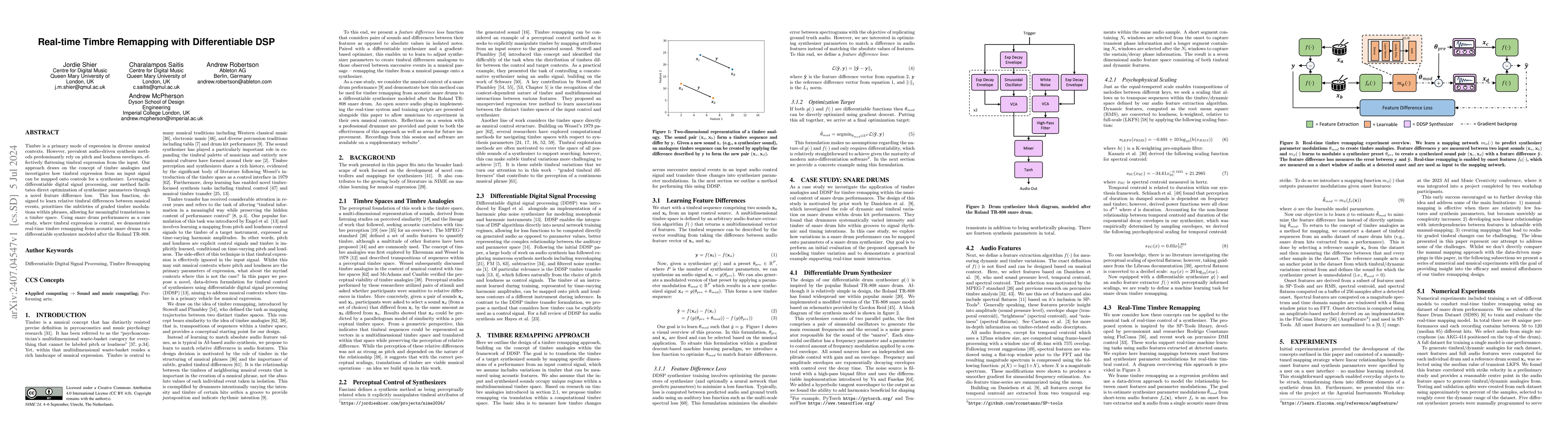 Thumbnail for Real-time Timbre Remapping with Differentiable DSP