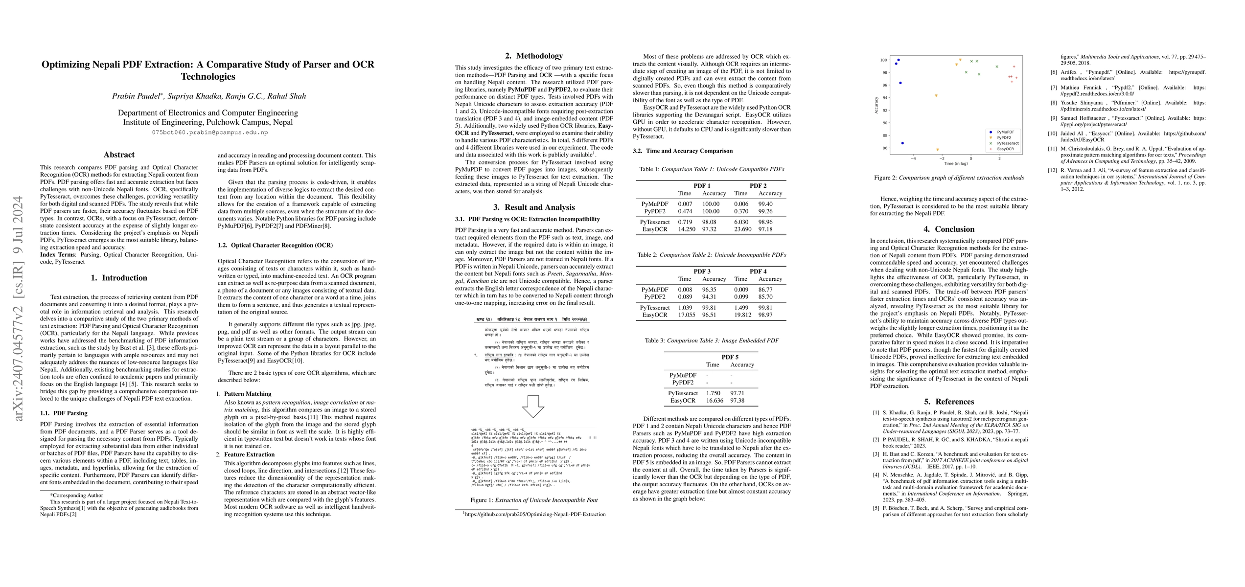 Thumbnail for Optimizing Nepali PDF Extraction: A Comparative Study of Parser and OCR
  Technologies