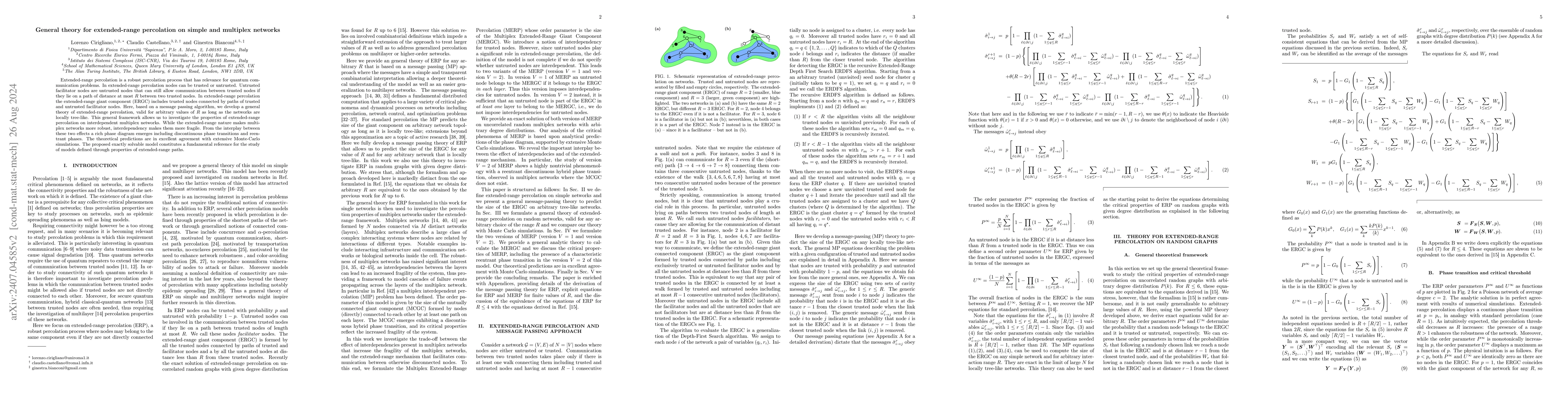 Thumbnail for General theory for extended-range percolation on simple and multiplex
  networks
