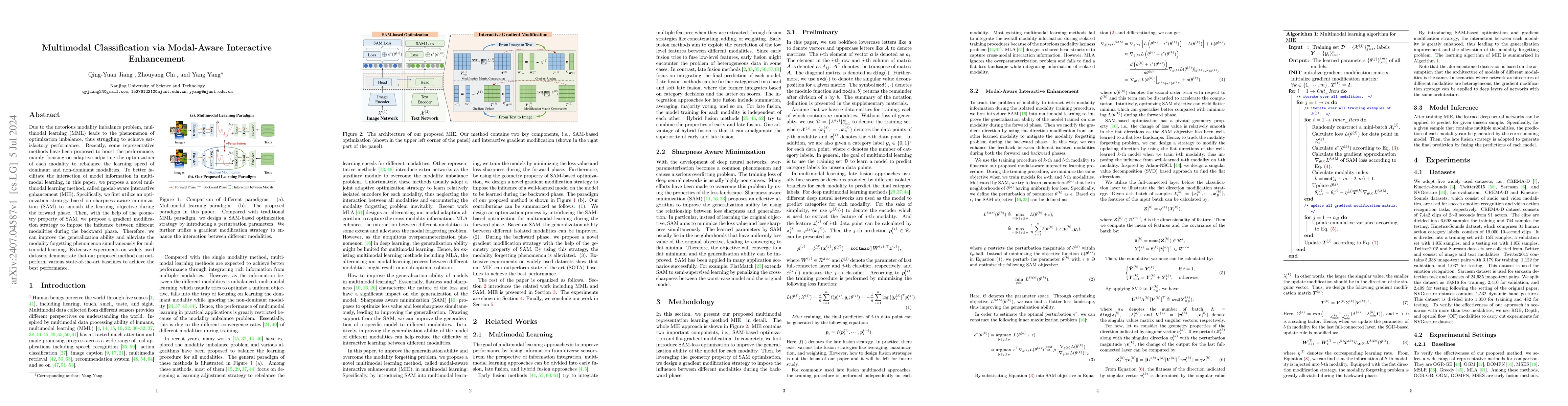 Thumbnail for Multimodal Classification via Modal-Aware Interactive Enhancement