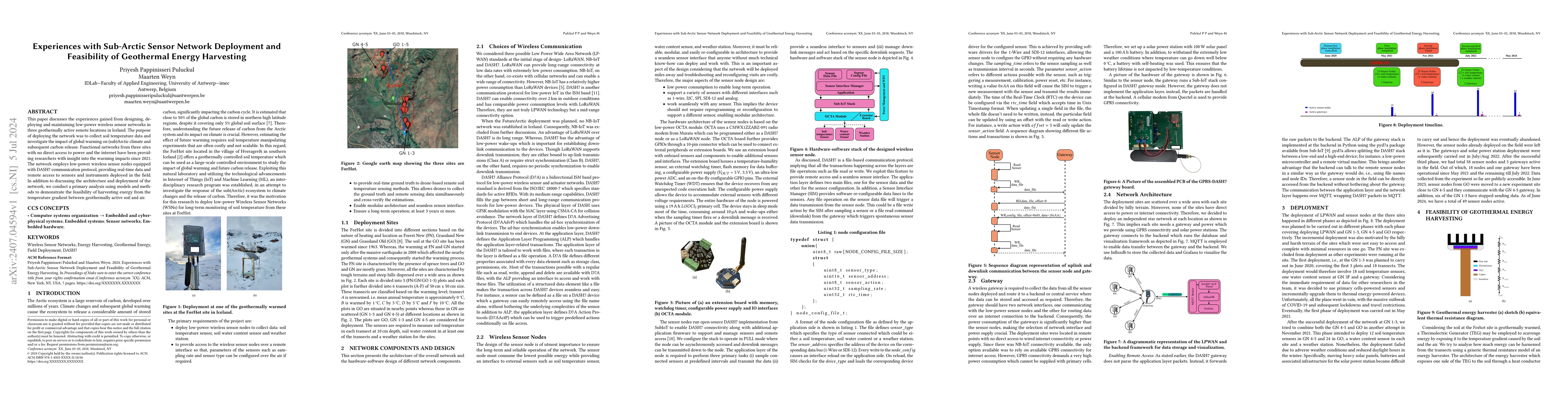 Thumbnail for Experiences with Sub-Arctic Sensor Network Deployment and Feasibility of
  Geothermal Energy Harvesting