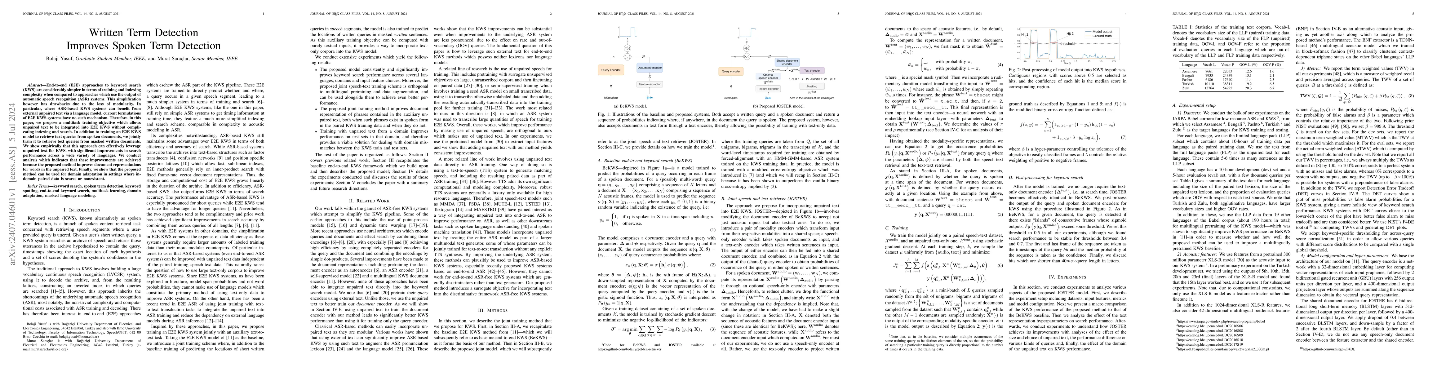Thumbnail for Written Term Detection Improves Spoken Term Detection