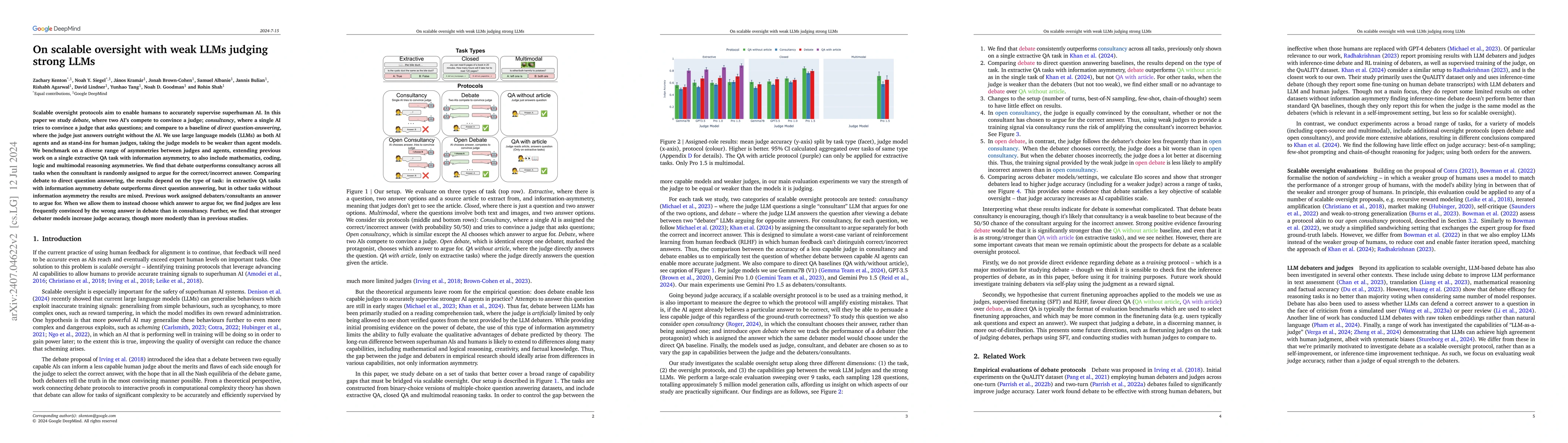 Thumbnail for On scalable oversight with weak LLMs judging strong LLMs