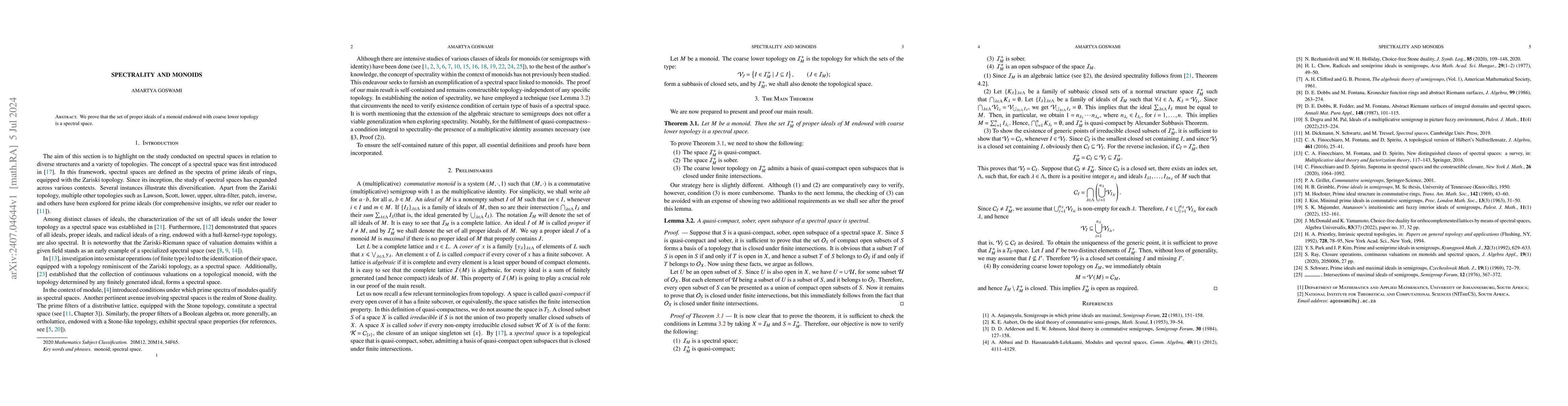 Thumbnail for Spectrality and monoids