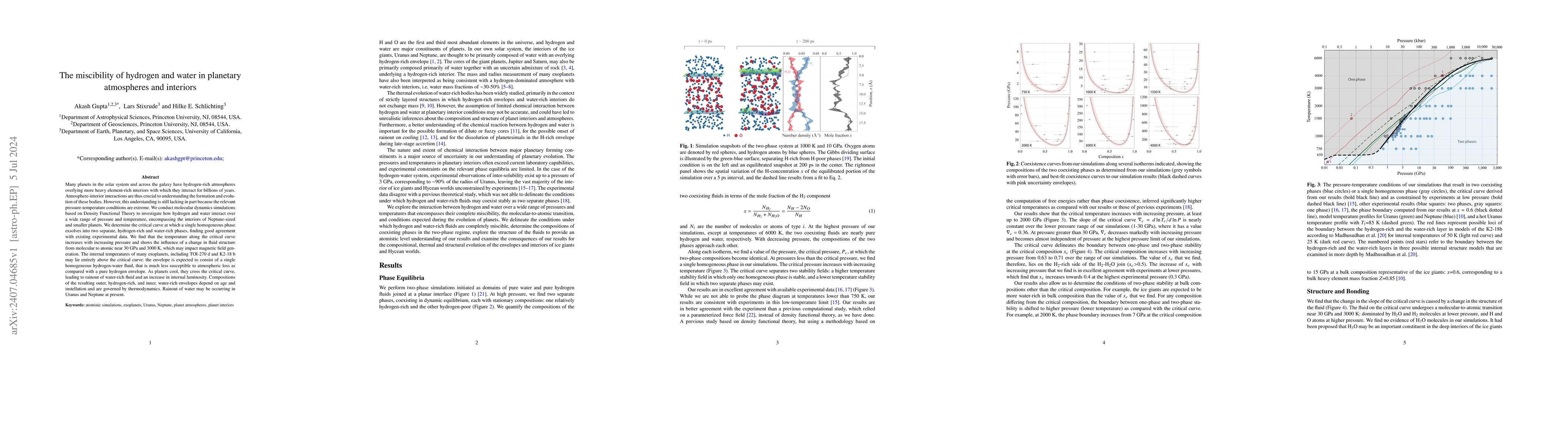 Thumbnail for The miscibility of hydrogen and water in planetary atmospheres and
  interiors
