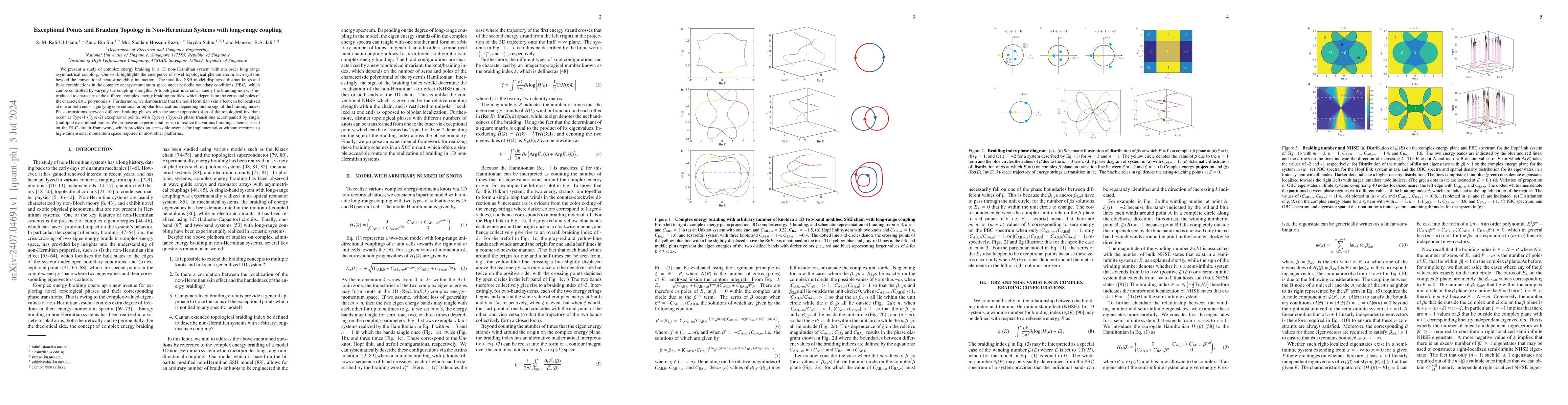 Thumbnail for Exceptional Points and Braiding Topology in Non-Hermitian Systems with
  long-range coupling