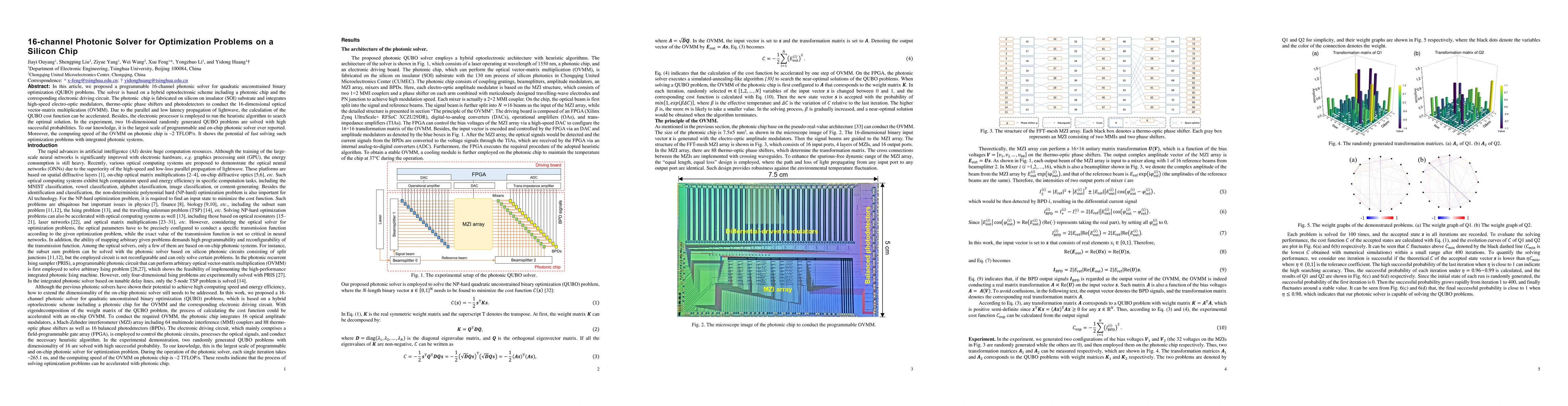 Thumbnail for 16-channel Photonic Solver for Optimization Problems on a Silicon Chip