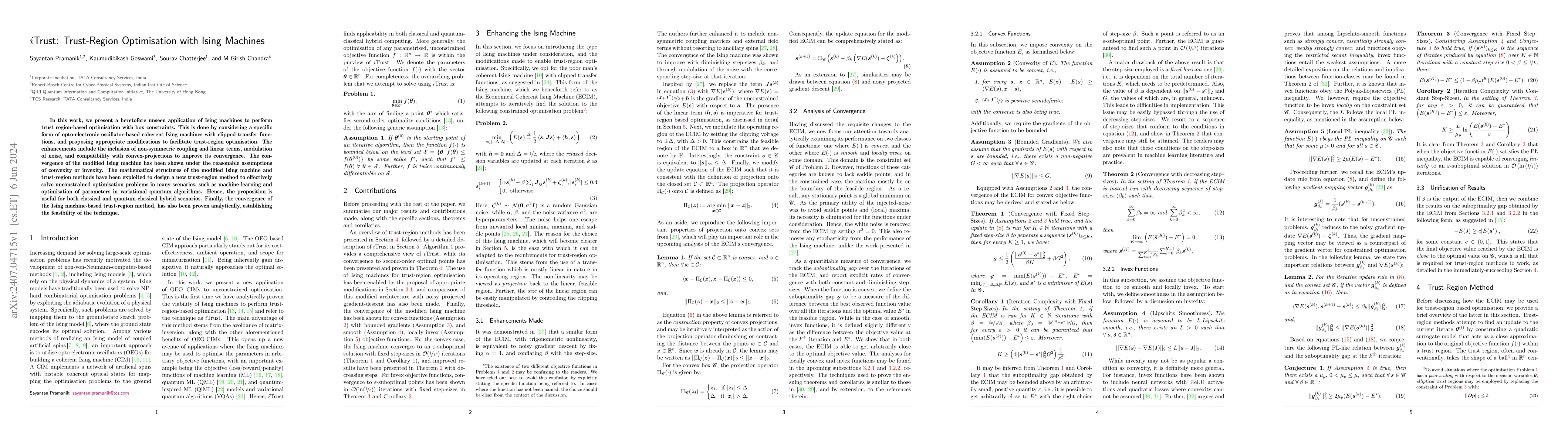 Thumbnail for $i$Trust: Trust-Region Optimisation with Ising Machines