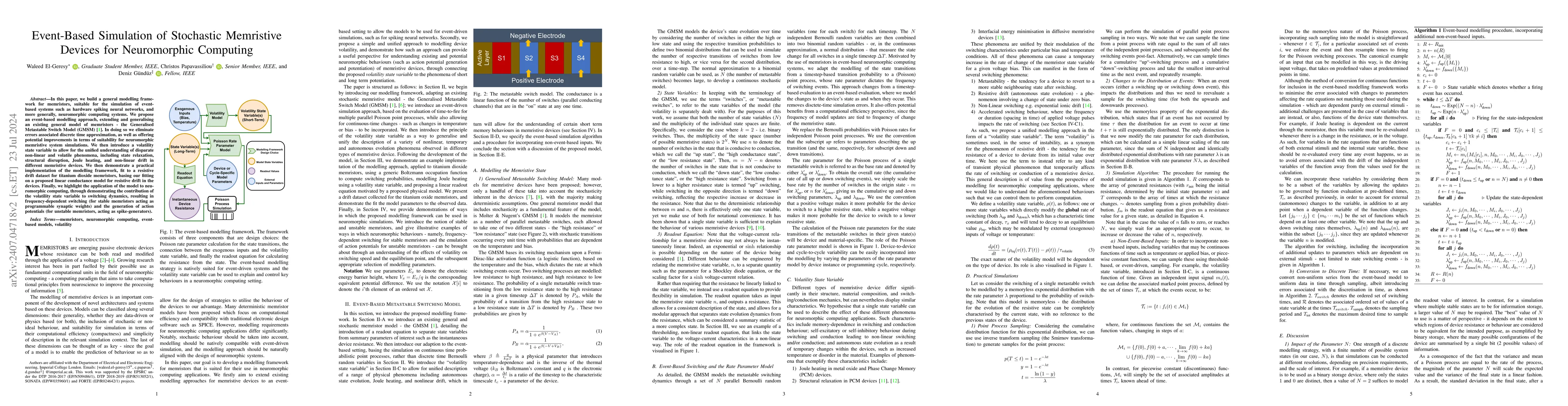 Thumbnail for Event-Based Simulation of Stochastic Memristive Devices for Neuromorphic
  Computing