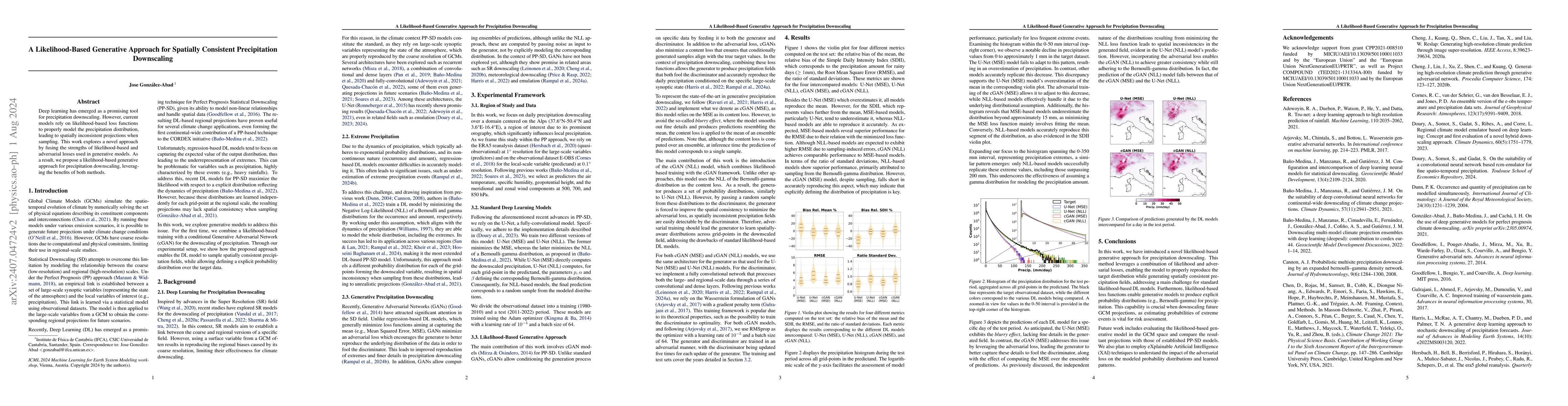 Thumbnail for A Likelihood-Based Generative Approach for Spatially Consistent
  Precipitation Downscaling