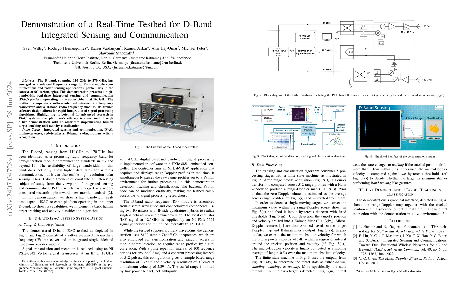Thumbnail for Demonstration of a Real-Time Testbed for D-Band Integrated Sensing and
  Communication