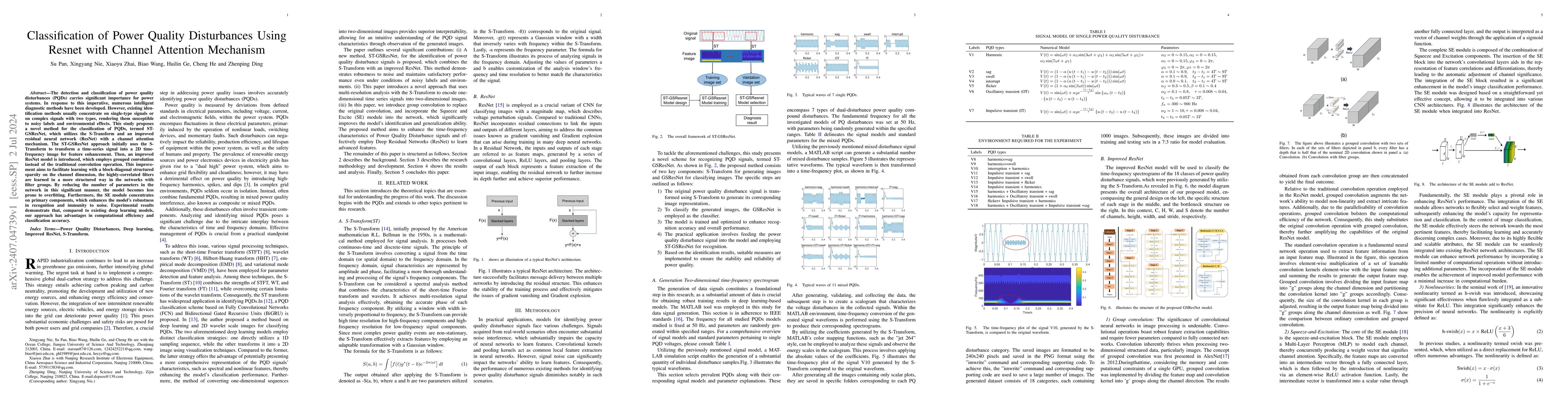 Thumbnail for Classification of Power Quality Disturbances Using Resnet with Channel
  Attention Mechanism