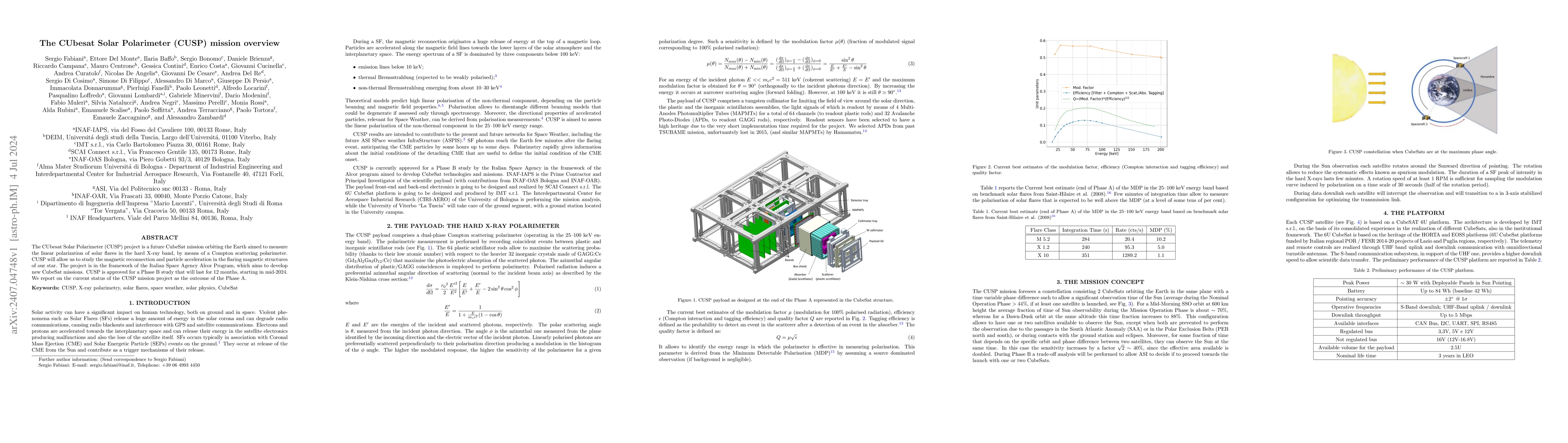 Thumbnail for The CUbesat Solar Polarimeter (CUSP) mission overview