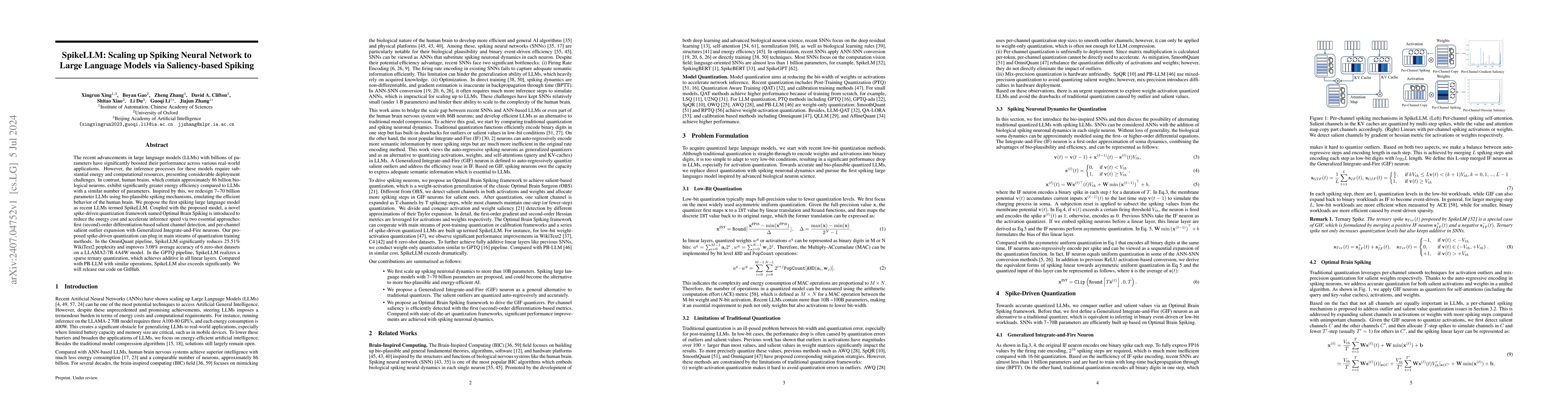 Thumbnail for SpikeLLM: Scaling up Spiking Neural Network to Large Language Models via
  Saliency-based Spiking