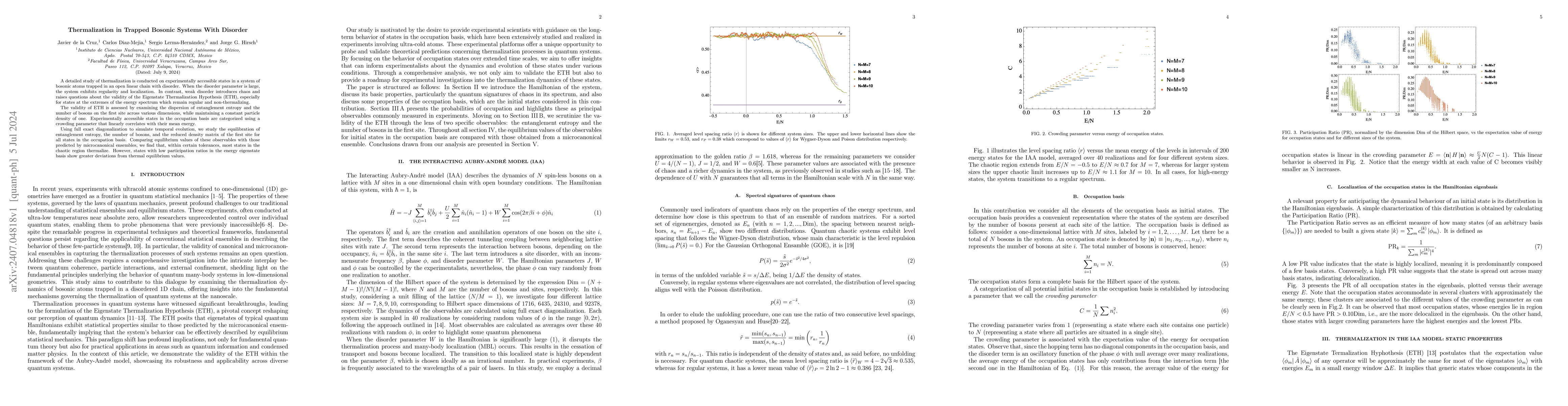 Thumbnail for Thermalization in Trapped Bosonic Systems With Disorder