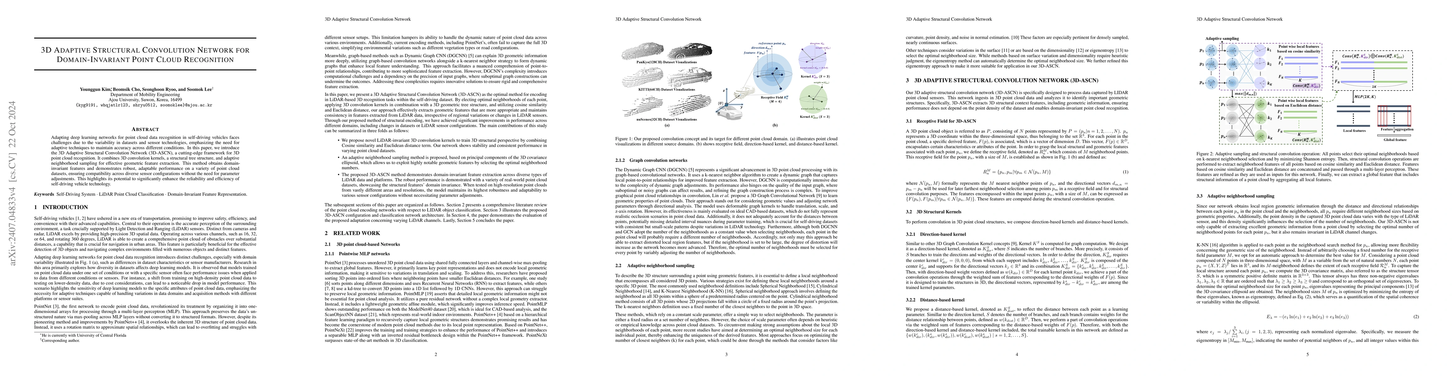 Thumbnail for 3D Adaptive Structural Convolution Network for Domain-Invariant Point
  Cloud Recognition
