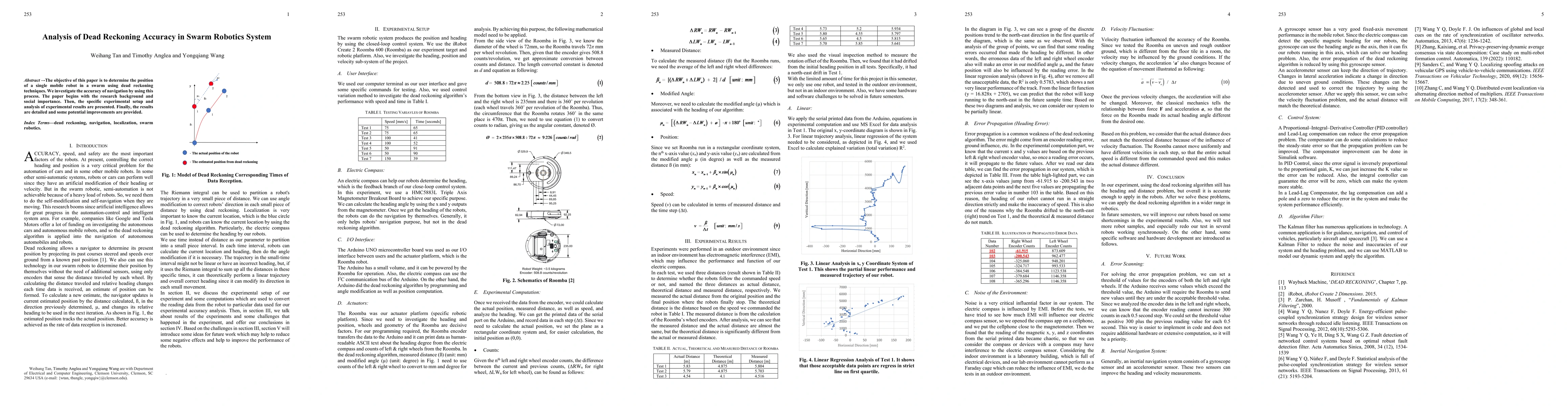 Thumbnail for Analysis of Dead Reckoning Accuracy in Swarm Robotics System