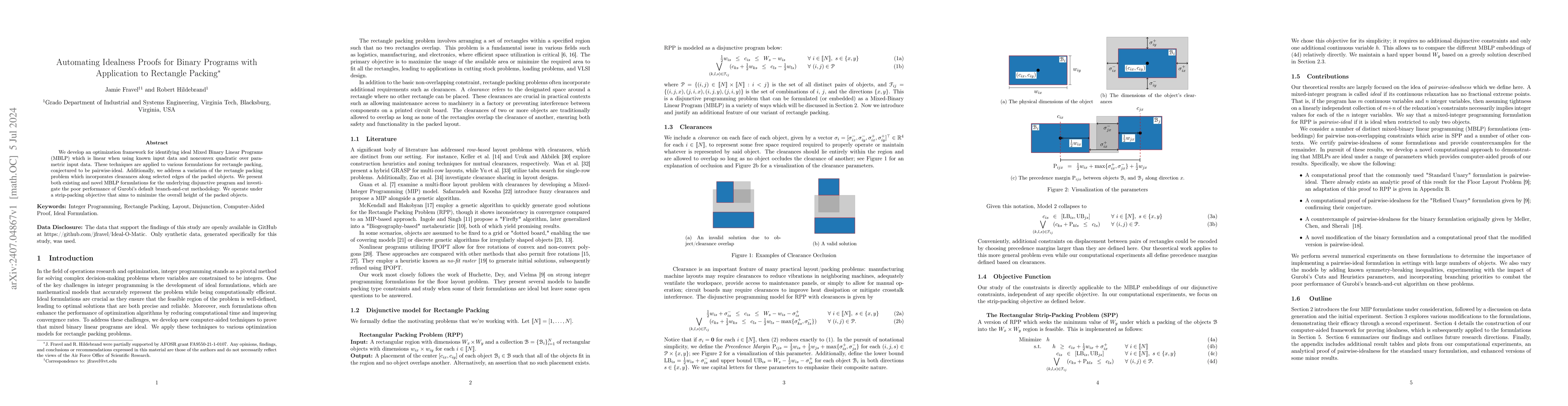 Thumbnail for Automating Idealness Proofs for Binary Programs with Application to
  Rectangle Packing
