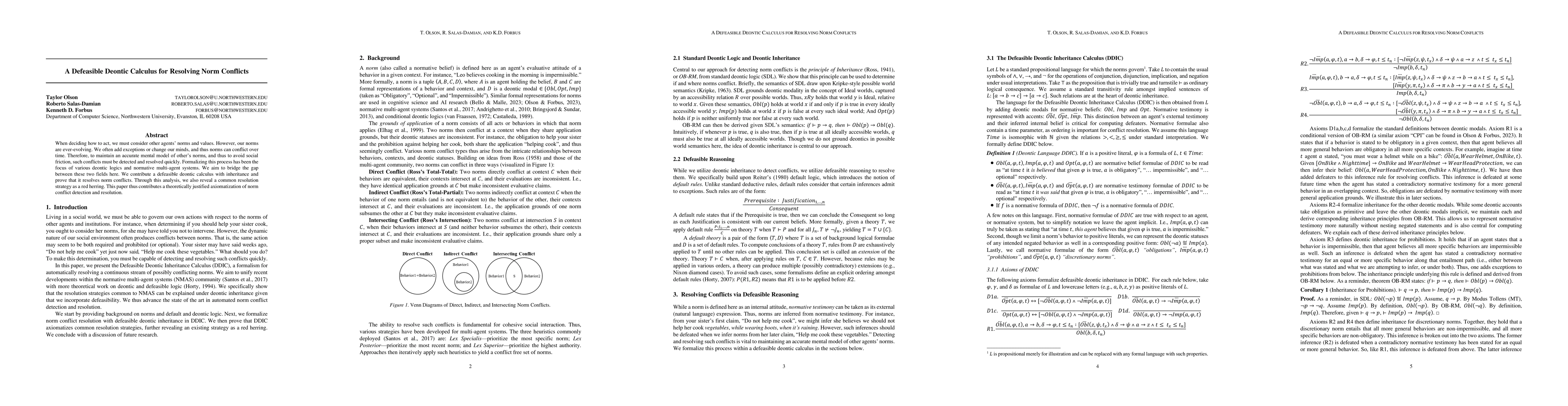 Thumbnail for A Defeasible Deontic Calculus for Resolving Norm Conflicts
