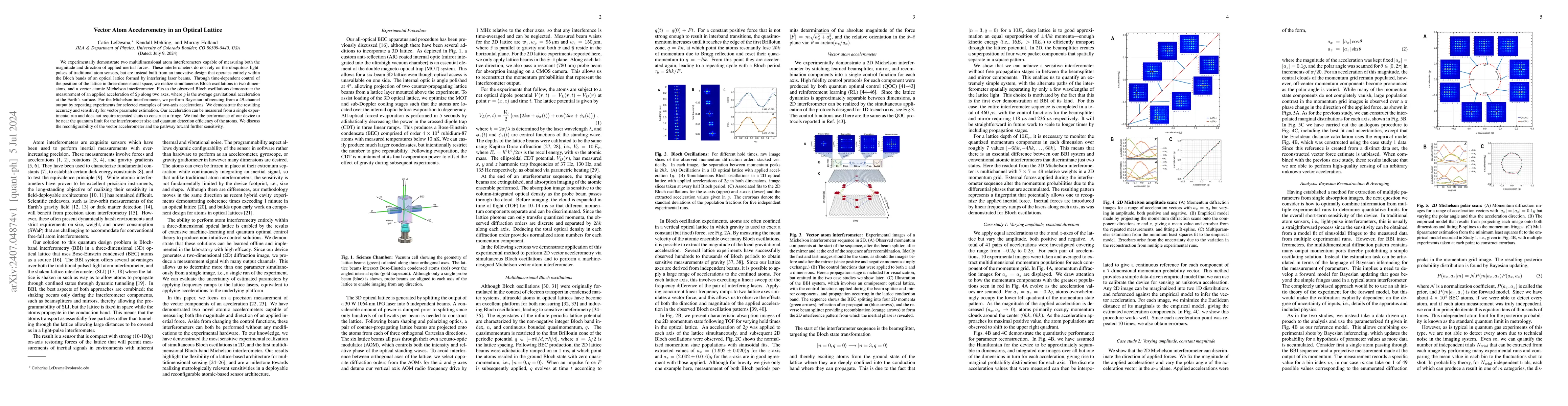 Thumbnail for Vector Atom Accelerometry in an Optical Lattice