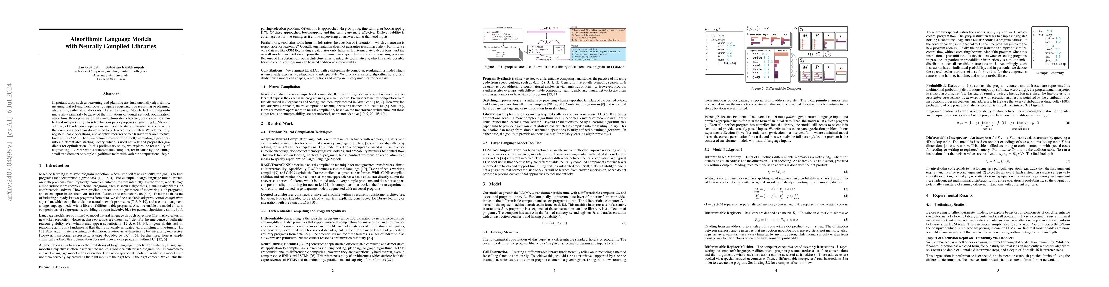 Thumbnail for Algorithmic Language Models with Neurally Compiled Libraries