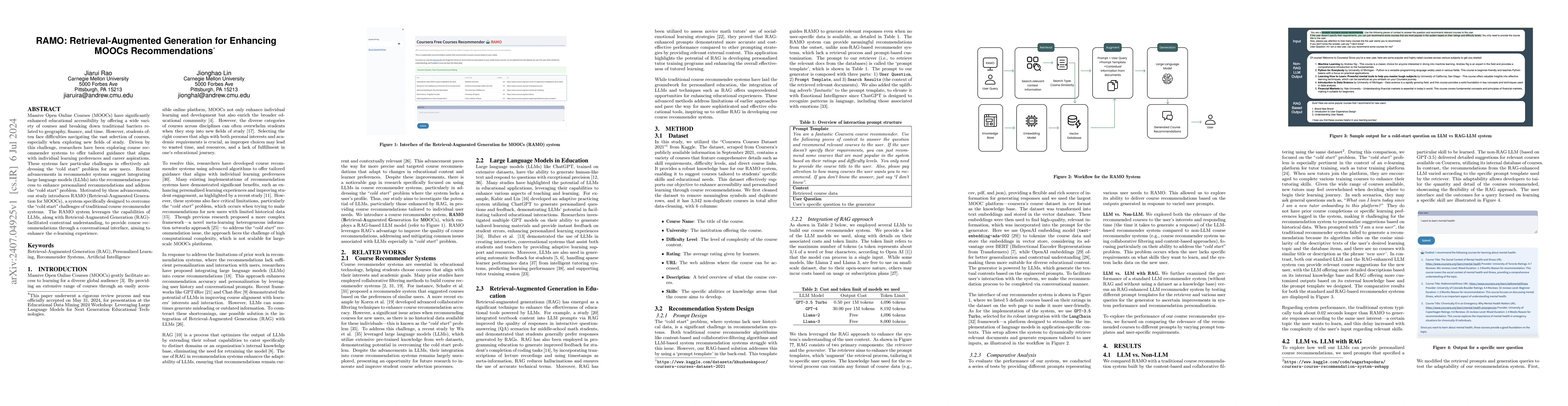 Thumbnail for RAMO: Retrieval-Augmented Generation for Enhancing MOOCs Recommendations