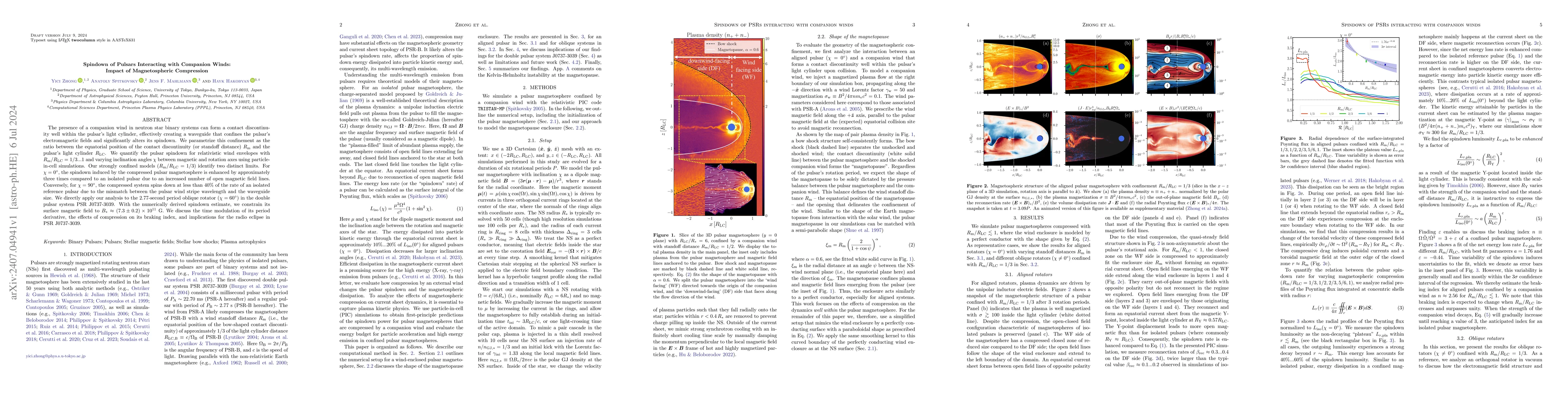 Thumbnail for Spindown of Pulsars Interacting with Companion Winds: Impact of
  Magnetospheric Compression