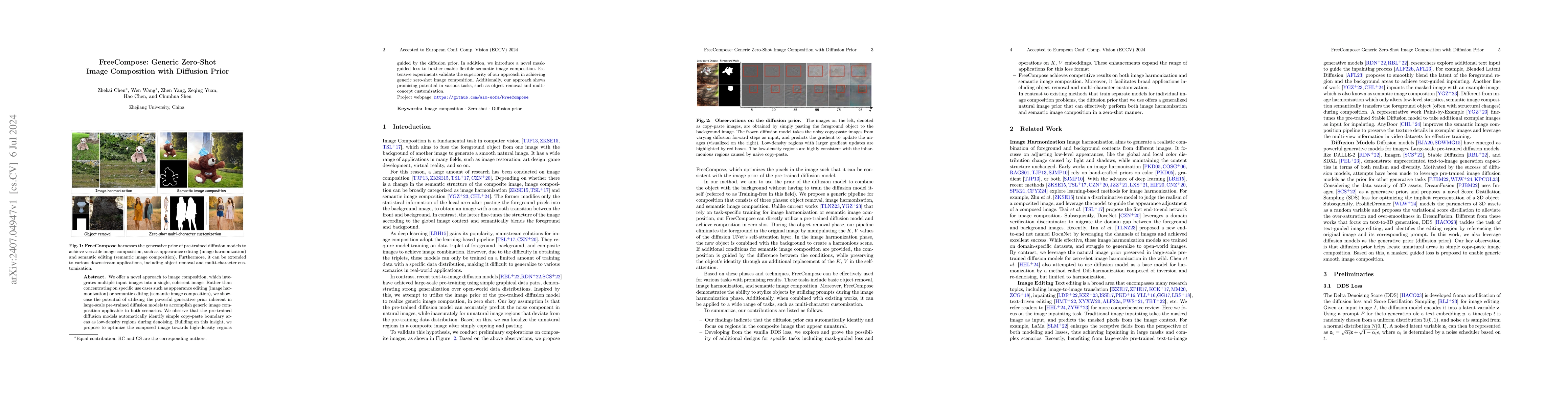Thumbnail for FreeCompose: Generic Zero-Shot Image Composition with Diffusion Prior