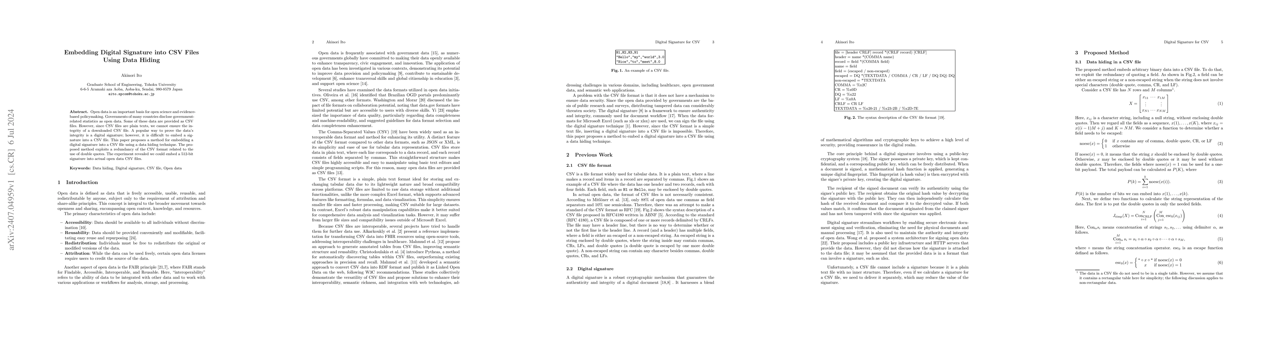 Thumbnail for Embedding Digital Signature into CSV Files Using Data Hiding