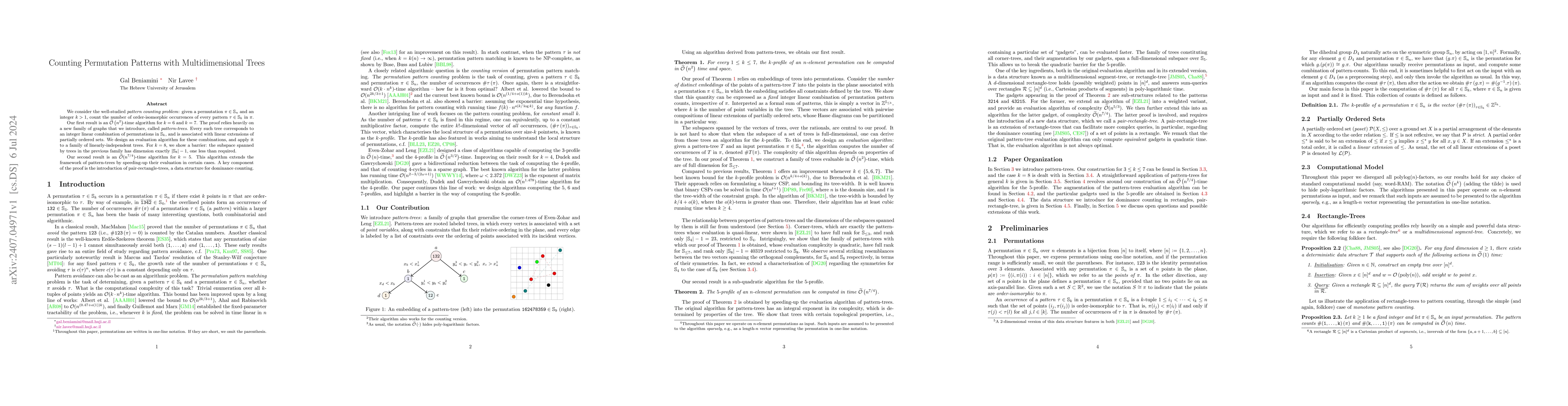 Thumbnail for Counting Permutation Patterns with Multidimensional Trees