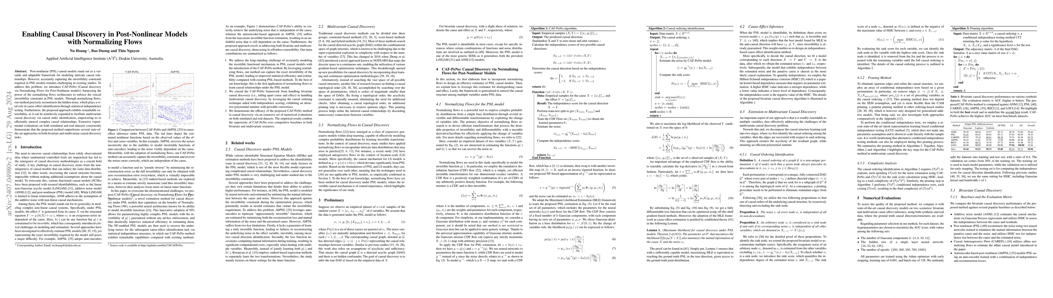 Thumbnail for Enabling Causal Discovery in Post-Nonlinear Models with Normalizing
  Flows