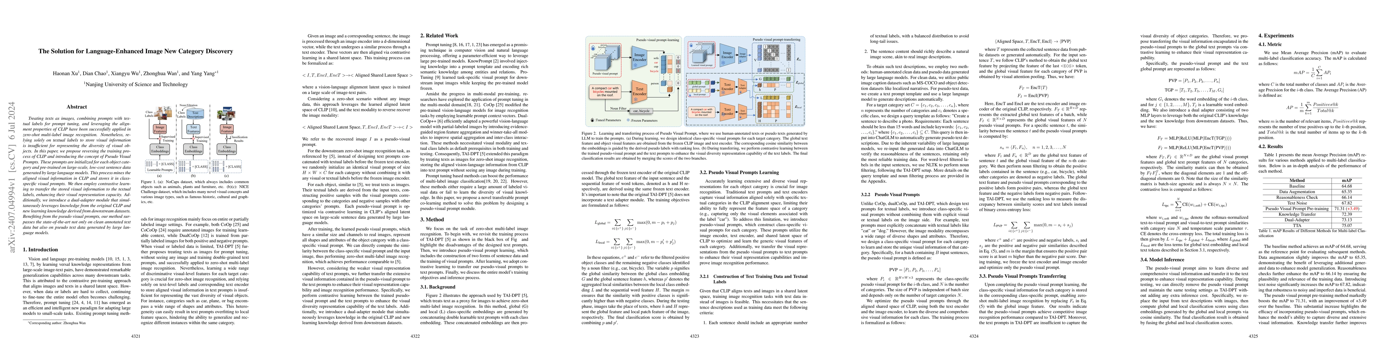 Thumbnail for The Solution for Language-Enhanced Image New Category Discovery