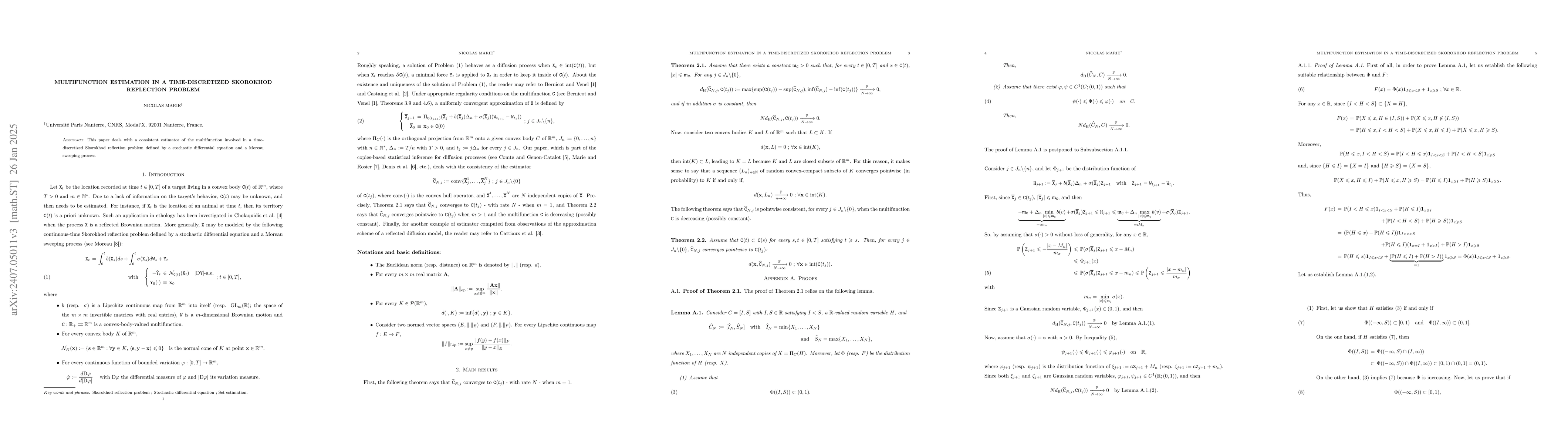 Thumbnail for Set Estimation from Projected Multidimensional Random Variables with
  Application to a Discrete-Time Skorokhod Problem