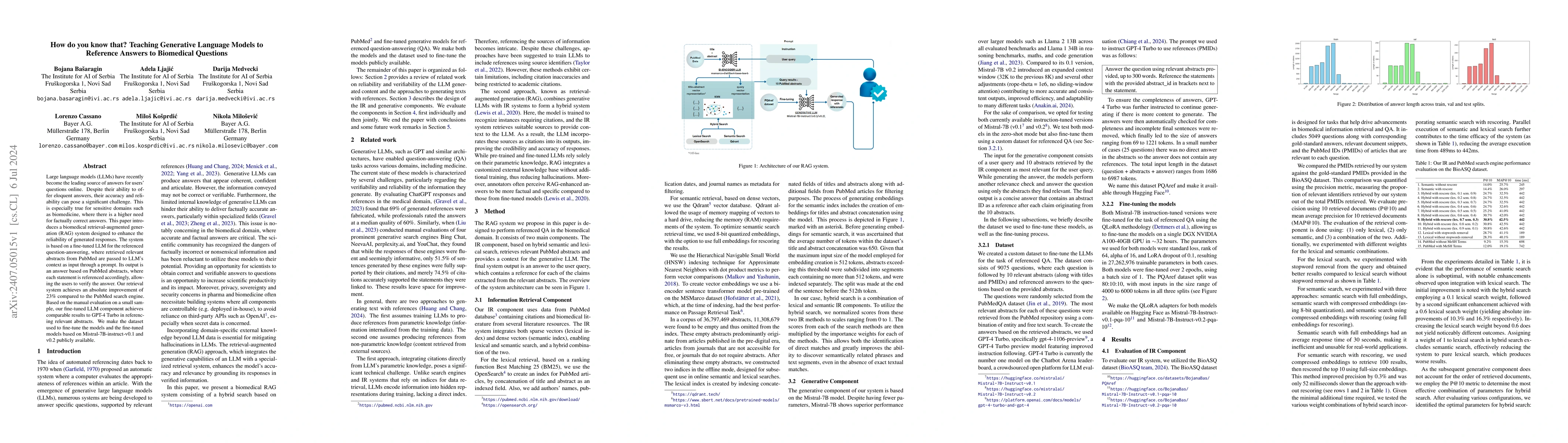 Thumbnail for How do you know that? Teaching Generative Language Models to Reference
  Answers to Biomedical Questions