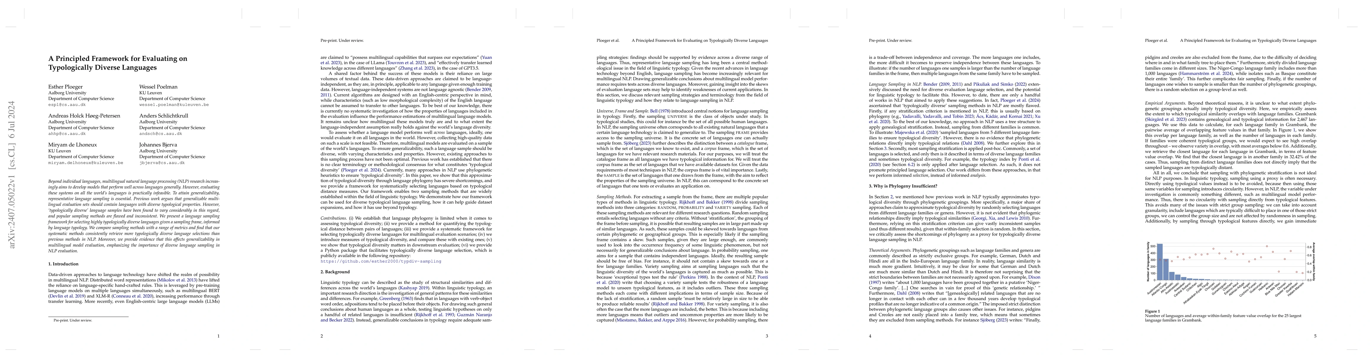 Thumbnail for A Principled Framework for Evaluating on Typologically Diverse Languages