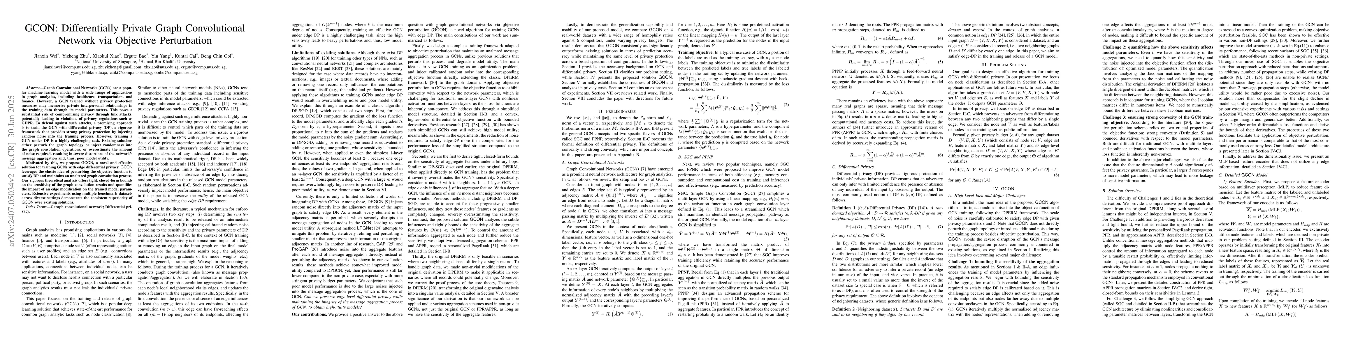 Thumbnail for GCON: Differentially Private Graph Convolutional Network via Objective
  Perturbation